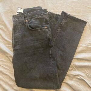 Agolde Riley High Rise Straight Crop Jeans in Edit